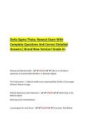 Delta Sigma Theta&semi; Newest Exam With  Complete Questions And Correct Detailed  Answers&vert; Brand New Version&excl; Grade A&plus; 
