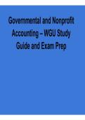 Governmental and Nonprofit Accounting WGU Study Guide and Exam Prep PDF 2025&sol; 2026