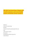 EMS 1021 Final Actual Exam 2 Newest with  Complete Questions and Correct Detailed  Answers&vert; Brand New Version&excl; Graded A&plus; 