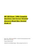 NR 328 Exam 1 With Complete  Questions And Correct Detailed  Answers&vert; Brand New Version&excl;  Grade A&plus; 