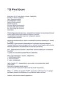 706 Final Exam Questions and Answers