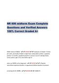 NR 606 midterm Exam Complete  Questions and Verified Answers  100&percnt; Correct Graded A&plus; 