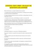 AUDITING- TEST 2 PREP - CH 4&comma;5&comma;6&comma;8&comma;7 MC QUESTIONS AND ANSWERS&period;2026 graded A&plus;