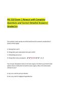 NU 310 Exam 1 Newest with Complete  Questions and Correct Detailed Answers&vert;  Graded A&plus; 