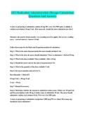 ATI Medication Administration &lpar;Dosage Calculation Exam 2025&sol;2026 Questions With Completed & Verified Solutions&period; latest update