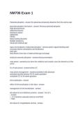 NM706 Exam 1&period; Questions and Answers