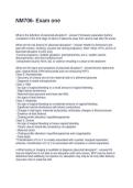 NM706- Exam one&period; Qiuestions and Answers 2026