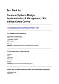 Test Bank forDatabase Systems Design&comma; Implementation&comma; & Management&comma; 14th Edition Carlos Corone&period;pdf