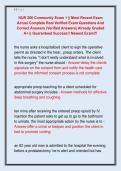 NUR 206 Community Exam 1 &vert;&vert; Most Recent Exam  Actual Complete Real Verified Exam Questions And  Correct Answers &lpar;Verified Answers&rpar; Already Graded  A&plus; &vert;&vert; Guaranteed Success&excl;&excl; Newest Exam&excl;&excl;&excl; 