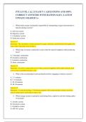  PTI LEVEL 1 & 2 EXAM V1 &vert; QUESTIONS AND 100&percnt;  CORRECT ANSWERS WITH RATIONALES &vert; LATEST  UPDATE GRADED A&plus; 