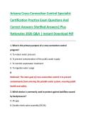 Arizona Cross-Connection Control Specialist  Certification Practice Exam Questions And  Correct Answers &lpar;Verified Answers&rpar; Plus  Rationales 2026 Q&A &vert; Instant Download Pdf