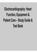 Electrocardiography &ndash; Heart Function&comma; Equipment & Patient Care &vert; Study Guide & Test Bank