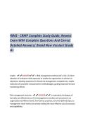 RIMS - CRMP Complete Study Guide&semi; Newest  Exam With Complete Questions And Correct  Detailed Answers&vert; Brand New Version&excl; Grade  A&plus; 