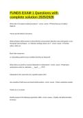 FUNDS EXAM 1 Questions with complete solution 2025&sol;2026