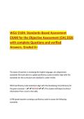 WGU D184&colon; Standards-Based Assessment  EXAM for the Objective Assessment &lpar;OA&rpar; 2026  with complete Questions and verified  Answers&period; Graded A&plus; 