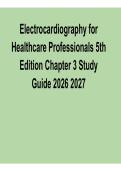Electrocardiography for Healthcare Professionals 5th Edition &ndash; Chapter 3 Study Guide 2026&ndash;2027