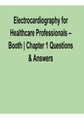 Electrocardiography for Healthcare Professionals &ndash; Booth Chapter 1 Questions & Answers Study Guide