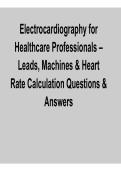 Electrocardiography for Healthcare Professionals &ndash; Leads&comma; Machines & Heart Rate Calculation Questions & Answers