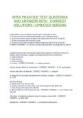 APEA PRACTICE TEST QUESTIONS  AND ANSWERS WITH  ACCURATE SOLUTIONS  GRADED  A&plus;    2025&sol;2026&excl;&excl;