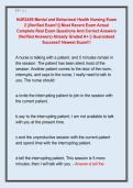NUR2459 Mental and Behavioral Health Nursing Exam  2 &vert;&vert;Verified Exam&excl;&excl;&vert;&vert; Most Recent Exam Actual  Complete Real Exam Questions And Correct Answers  &lpar;Verified Answers&rpar; Already Graded A&plus; &vert;&vert; Guaranteed  Success&excl;&excl; Newest Exam&excl;&excl;&excl;