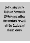 Electrocardiography for Healthcare Professionals &ndash; ECG Performing and Lead Placement &vert; Latest 2025&ndash;2026 Study Guide