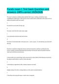 Funds exam 1 Test bank Question and answers 100&percnt; correct 2025&sol;2026