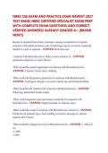 NBRC CSE EXAM AND PRACTICE EXAM NEWEST 2027  TEST BANK&vert; NBRC CERTIFIED SPECIALIST EXAM PREP  WITH COMPLETE EXAM QUESTIONS AND CORRECT  VERIFIED ANSWERS&sol; ALREADY GRADED A&plus; &lpar;BRAND  NEW&excl;&excl;&rpar; 