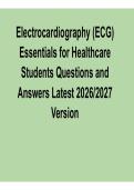 Electrocardiography &lpar;ECG&rpar; Essentials for Healthcare Students &ndash; Questions and Answers &vert; Latest 2026&ndash;2027