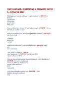 NUR198 EXAM 4 QUESTIONS & ANSWERS RATED  A&plus; UPDATED 2027 