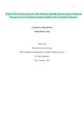 WGU D030&colon; Nursing Service Plan Brief for Mobile Dialysis Clinic Proposal &vert;Passed on First Attempt &vert;Latest Update with Complete Solution