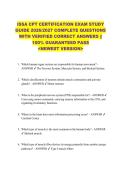 ISSA CPT CERTIFICATION EXAM STUDY  GUIDE 2026&sol;2027 COMPLETE QUESTIONS  WITH VERIFIED CORRECT ANSWERS &vert;&vert;  100&percnt; GUARANTEED PASS  <NEWEST VERSION> 