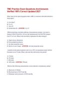 TMC Practice Exam Questions And Answers  Verified 100&percnt; Correct Updated 2027