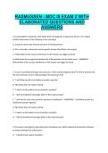 RASMUSSEN &ndash; MDC III Exam 2&comma; Rasmussen University&comma; Academic Year Unknown &ndash; Elaborated Questions and Answers