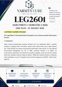 LEG2601 Assignment 1 &lpar;DETAILED ANSWERS&rpar; Semester 2 2026 - DISTINCTION GUARANTEED