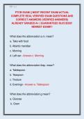 PTCB EXAM &vert;&vert; MOST RECENT EXAM ACTUAL  COMPLETE REAL VERIFIED EXAM QUESTIONS AND  CORRECT ANSWERS &lpar;VERIFIED ANSWERS&rpar;  ALREADY GRADED A&plus; &vert; GUARANTEED SUCCESS&excl;&excl;  NEWEST EXAM&excl;&excl;&excl;