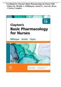 Test Bank For Clayton&rsquo;s Basic Pharmacology for Nurses 19th Edition Michelle Willihnganz All Chapters &lpar;1-48&rpar; &vert;A&plus; ULTIMATE GUIDE 2025&sol;2026 latest updated