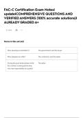 FAC-C Certification Exam Notes&vert; update&vert;COMPREHENSIVE QUESTIONS AND VERIFIED ANSWERS &lpar;100&percnt; accurate solutions&rpar;&vert; ALREADY GRADED A&plus;