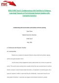 WGU D188 Task 3&colon; Collaborating with Families to Enhance Learning&vert; Passed on First Attempt &vert;Latest Update with Complete Solution