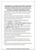 MICROBIOLOGY&colon; BACTERIAL INFECTIONS AND IMMUNE RESPONSES &vert;VERIFIED QUESTIONS AND ANSWERS &vert; 100&percnt; ACCURATE&comma; A&plus; GRADED&comma; GUARANTEED SUCCESS&excl;