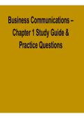 Business Communications &ndash; Chapter 1 Study Guide & Practice Questions
