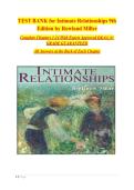Intimate Relationships &lpar;9th Edition&rpar; by Rowland Miller &ndash; Complete Chapters 1&ndash;14 Test Bank with Verified Questions and Answers