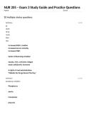 NUR 205 &ndash; Exam 3 Study Guide and Practice Questions