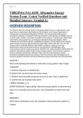 VIRGINIA &lpar;VA&rpar; AESC Alternative Energy System Exam &vert; Latest Verified Questions and Detailed Answers &vert; Graded A&plus;