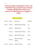 VATI Green Light Comprehensive Exam Forms A&comma; B&comma; C 2026&sol;2027 &vert; 300 Actual Exam Questions with Correct Answers & Rationales &vert; 3 Complete Versions - Latest Test Bank