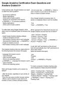 Google Analytics Certification Exam Questions and Answers Graded A&plus;