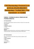 CMS Pharmacology Proctored Exam ACTUAL EXAM 2022&sol;2023 &vert; Pharmacology &vert; Verified Q&A &vert; Pass Guaranteed - A&plus; Graded