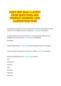 NURS 2502 Week 1 LATEST EXAM QUESTIONS AND VERIFIED ANSWERS 100- GUARANTEED PASS&period;