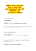Patho N2502 Exam 1 Quiz Bowl LATEST EXAM QUESTIONS AND VERIFIED ANSWERS 100&percnt; GUARANTEED PASS
