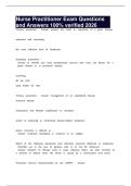 Nurse Practitioner Exam Questions and Answers 100&percnt; verified 2026