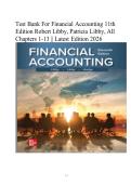 SOLUTION MANUAL FOR FINANCIAL ACCOUNTING 11TH EDITION ROBERT LIBBY&comma; PATRICIA LIBBY&comma; FRANK HODGE 2025&sol;2026 GRADE A&plus;